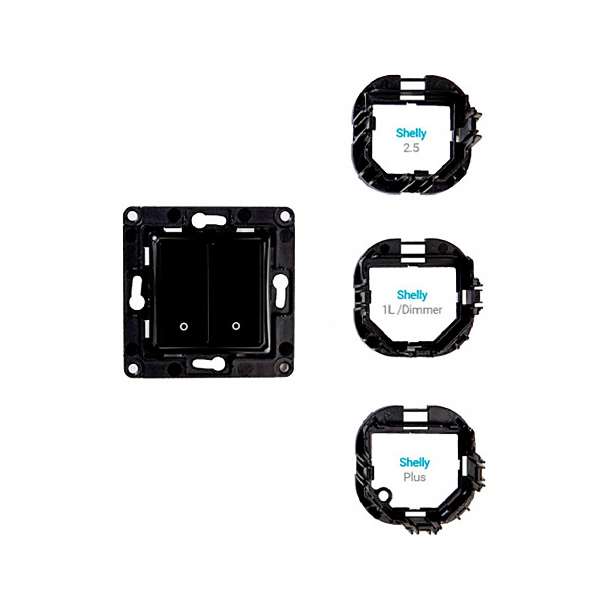 Interruptor de Parede Switch 2 - Preto Preto-2