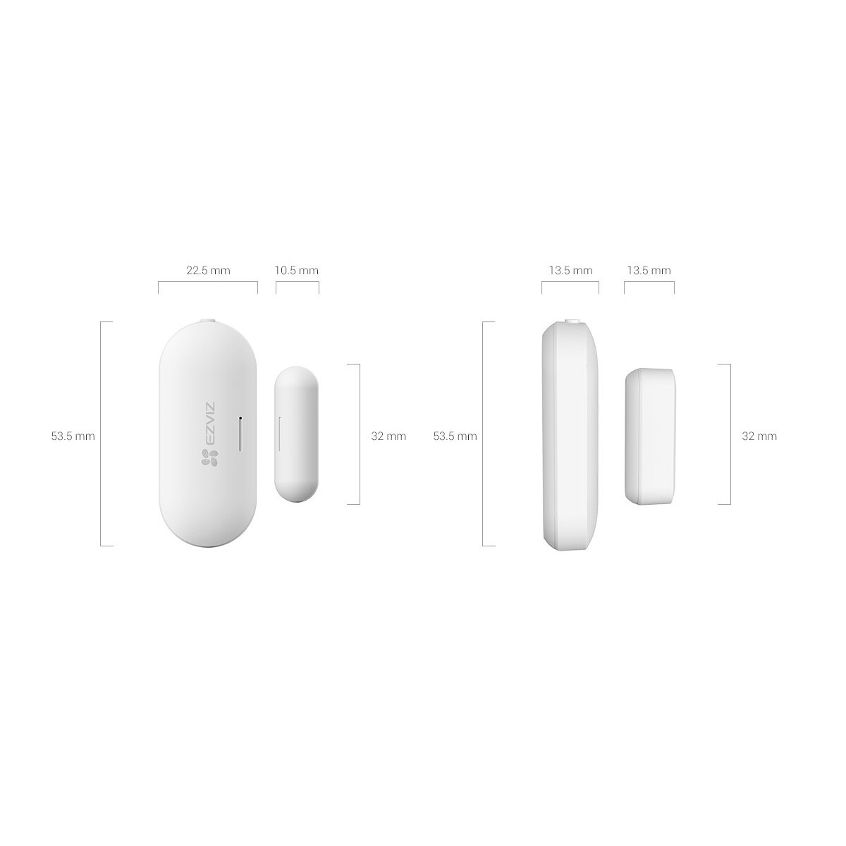 Sensor de puertas y ventanas inalámbrico Ezviz T2C Blanco-3