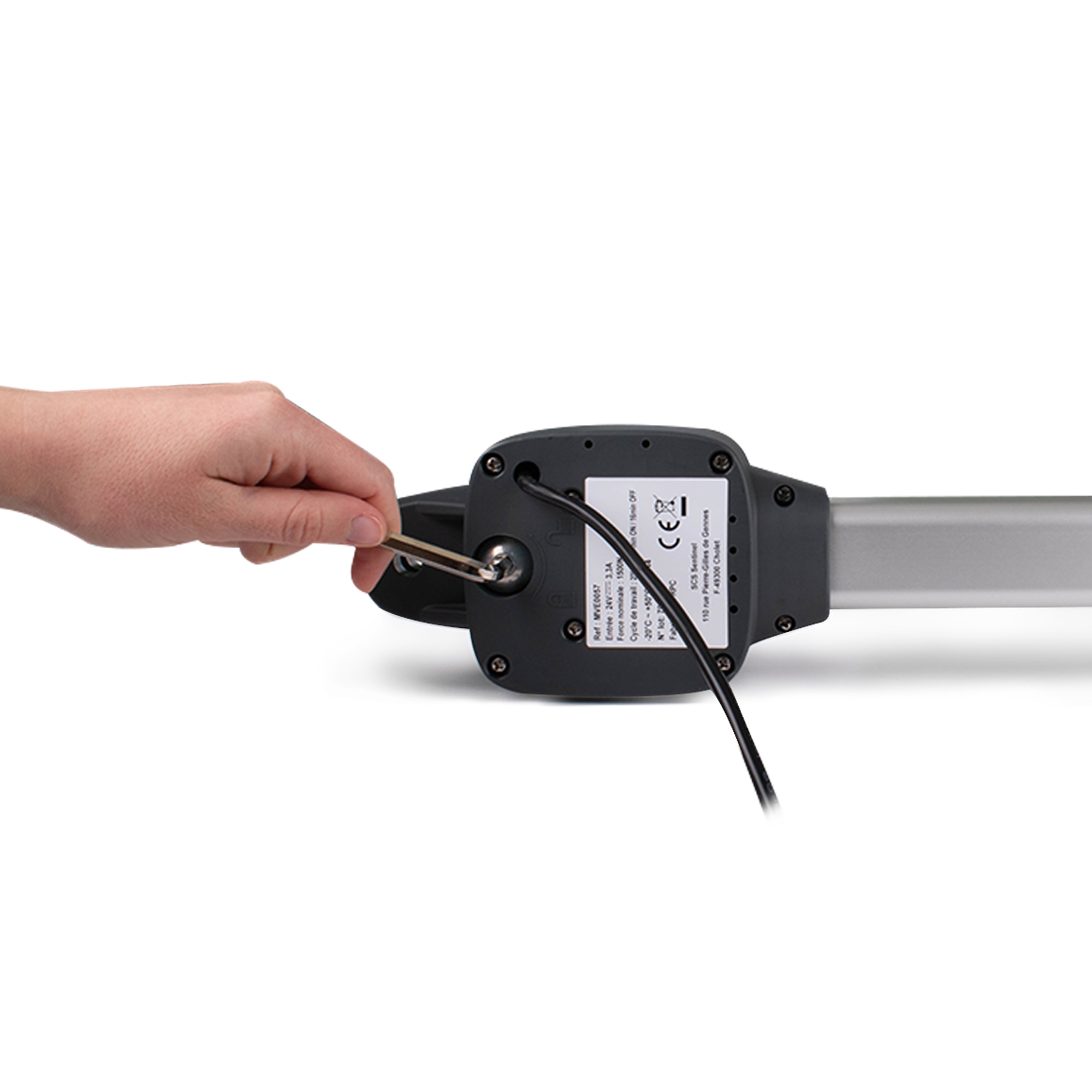 Motor Puerta Batiente 24V OpenGate1 Negro / Metal-3