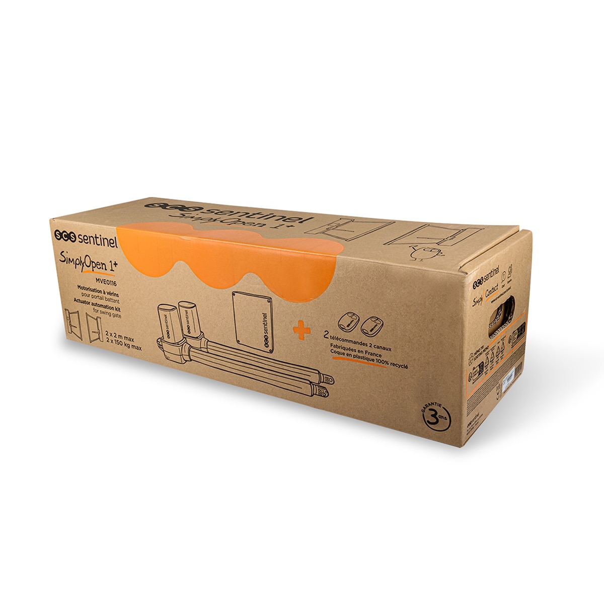Motor de Puerta Batiente SimplyOpen 1+ 24V Negro-2