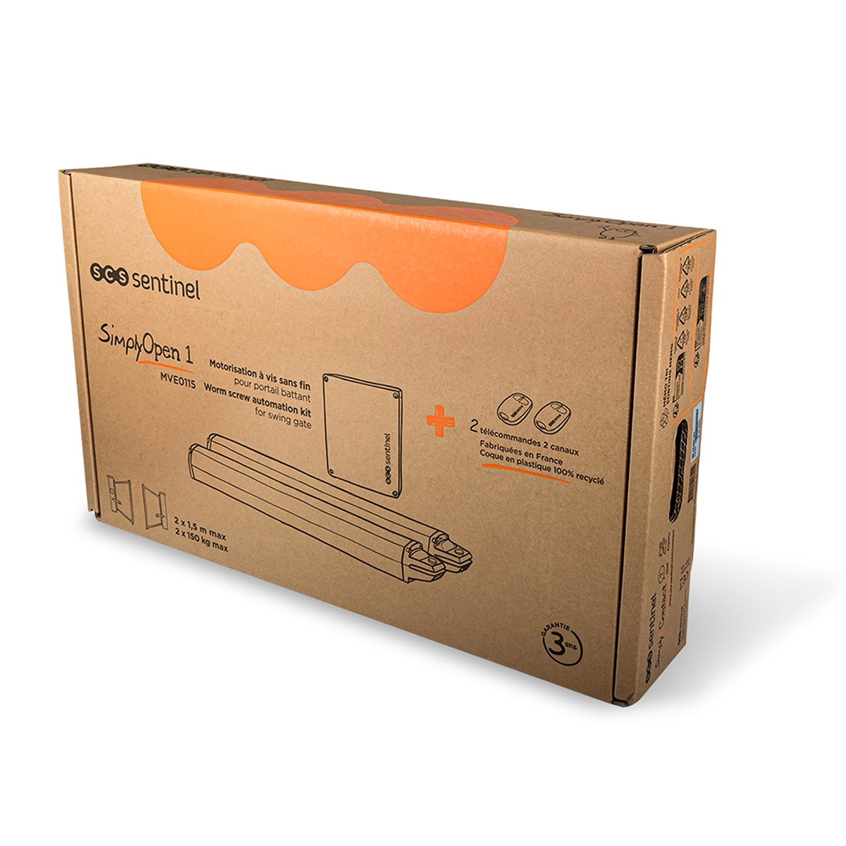 Motor de Puerta Batiente SimplyOpen 1 24V Negro-2