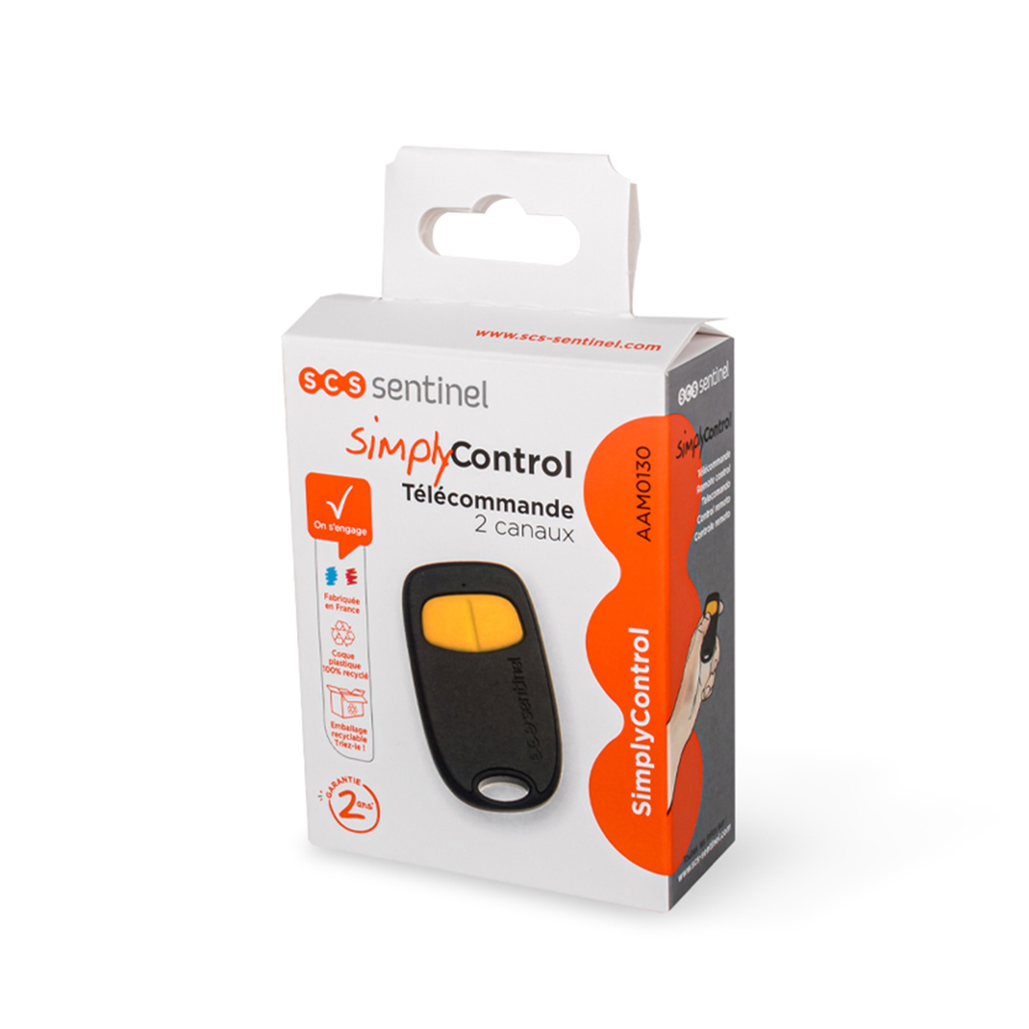 Control Remoto 2 canales SimplyControl Amarillo-5