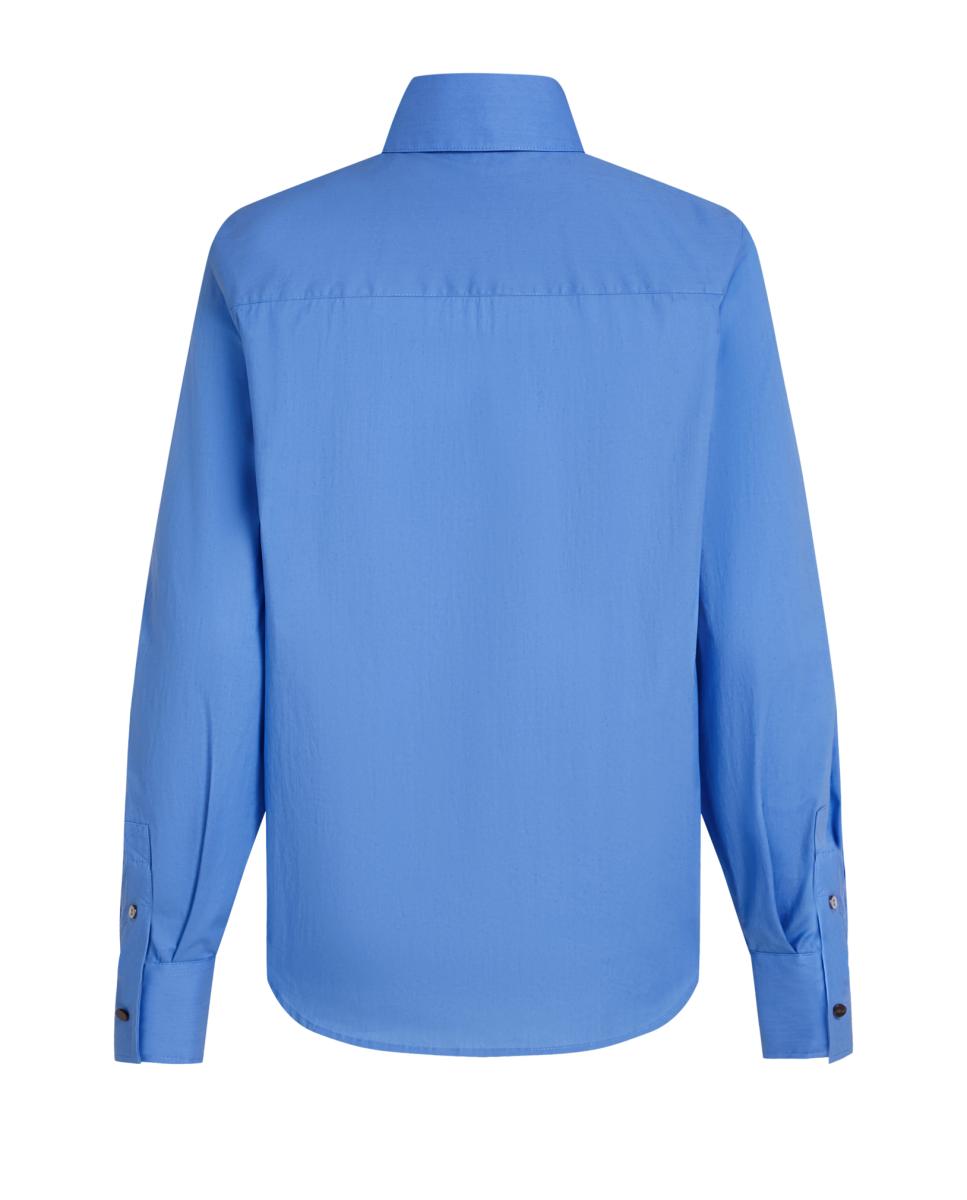 Blusa de mujer popelín KL logo - Karl Lagerfeld - Negro Azul-6