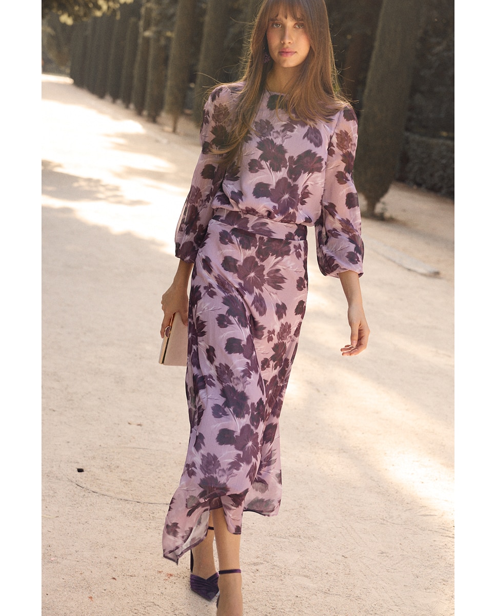 Imagen 5 de Blusa invitada estampado floral - Polin et Moi - Lila Lila