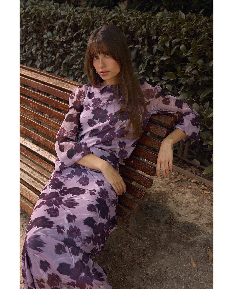 Imagen 7 de Blusa invitada estampado floral - Polin et Moi - Lila Lila