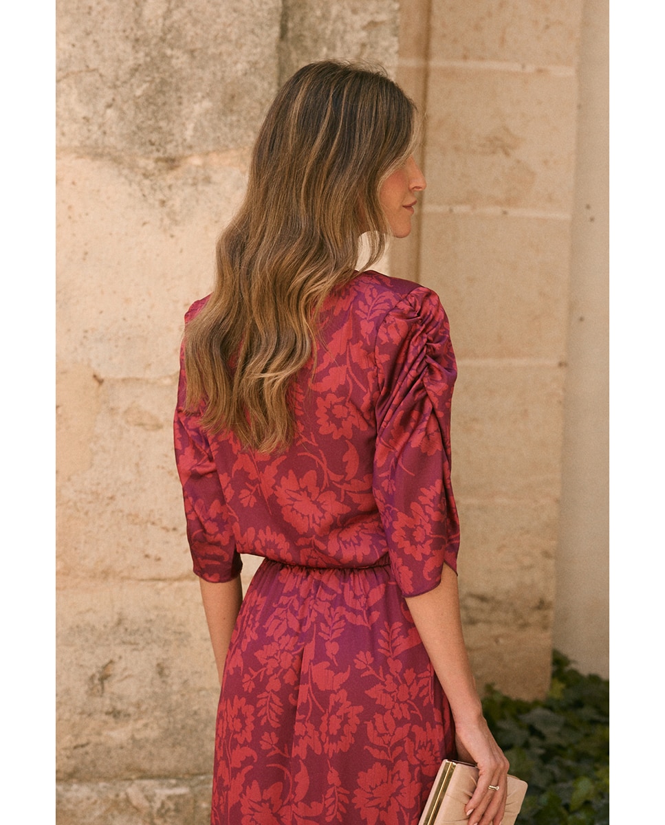 Top Invitada estampado floral - Polin et Moi - Berenjena Berenjena-2