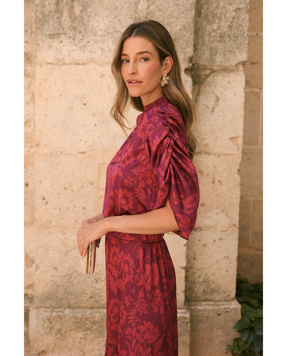 Top Invitada estampado floral - Polin et Moi - Berenjena Berenjena-5