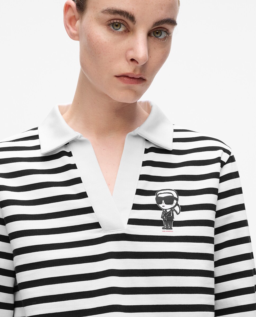 Polo às Riscas Ikon Preto-3