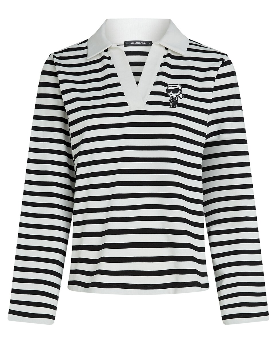 Polo às Riscas Ikon Preto-4