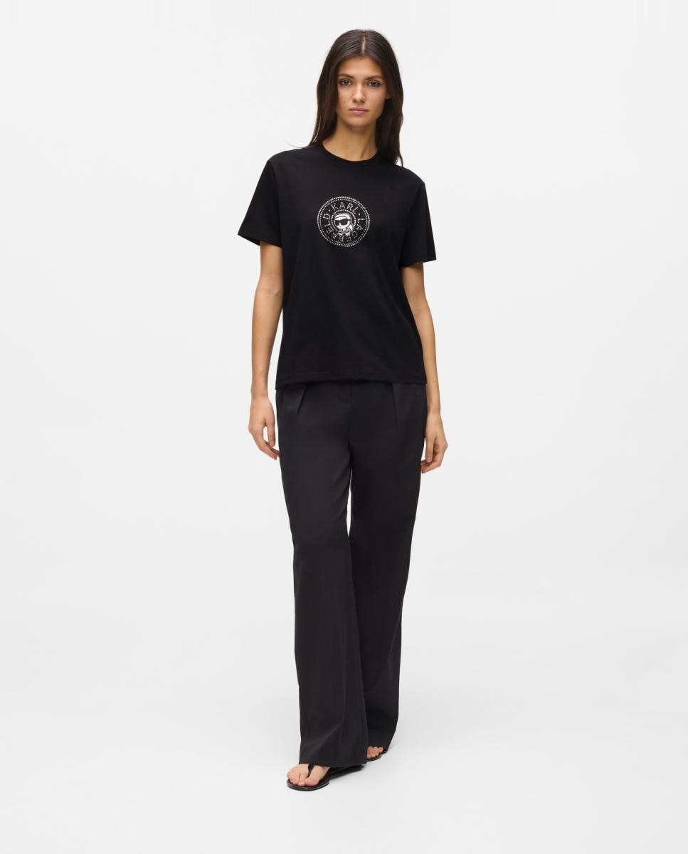 T-shirt Ikon com Manga Curta Preto-4