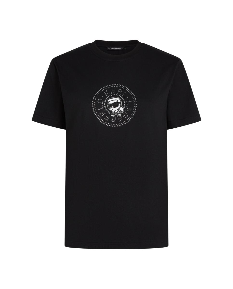 T-shirt Ikon com Manga Curta Preto-5