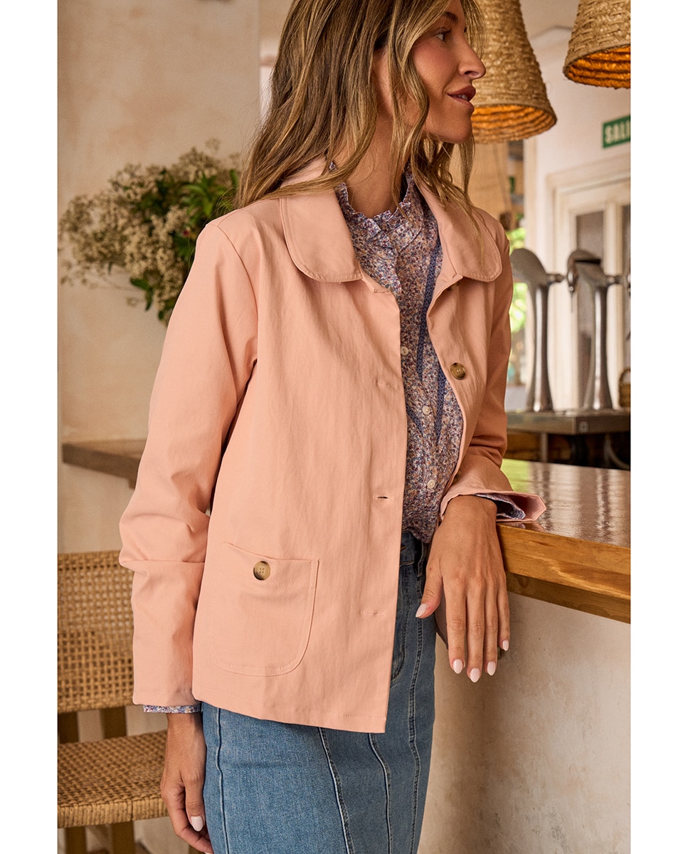 Cazadora Botones Gema - Polin et Moi - Rosa Rosa-3