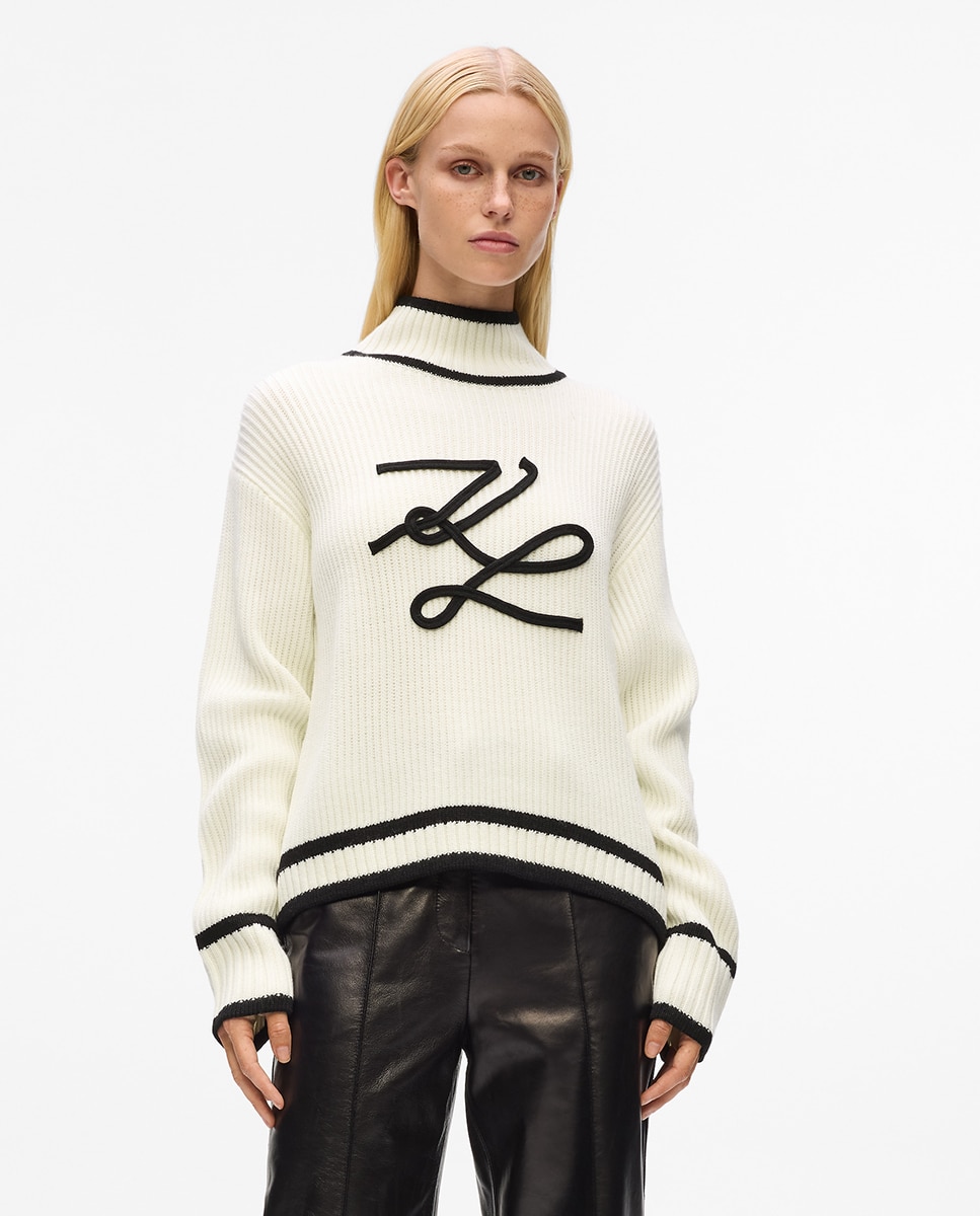 Sweatshirt de Malha Canelada Autograph Cru-1