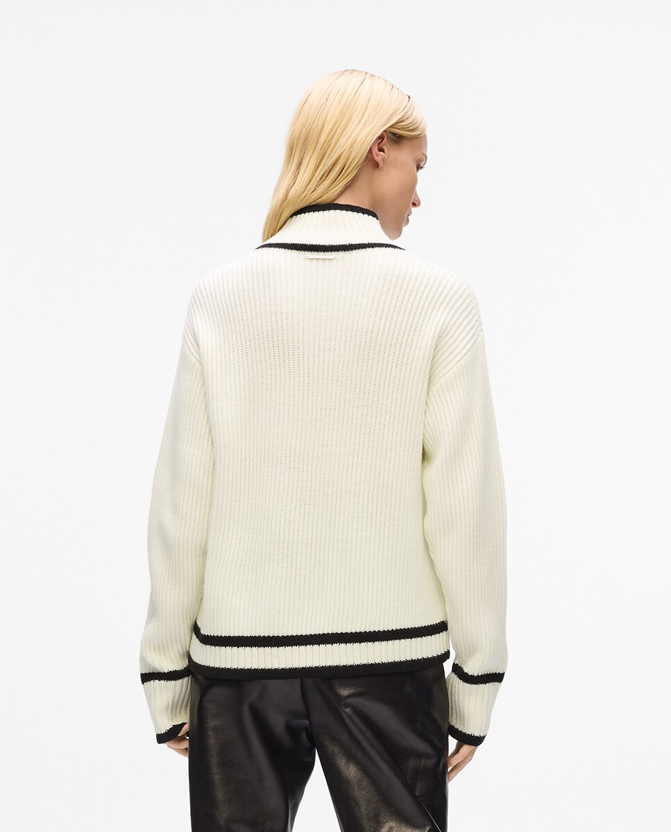 Sweatshirt de Malha Canelada Autograph Cru-2