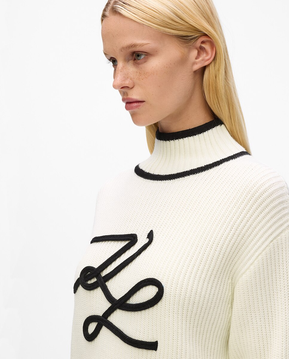 Sweatshirt de Malha Canelada Autograph Cru-3