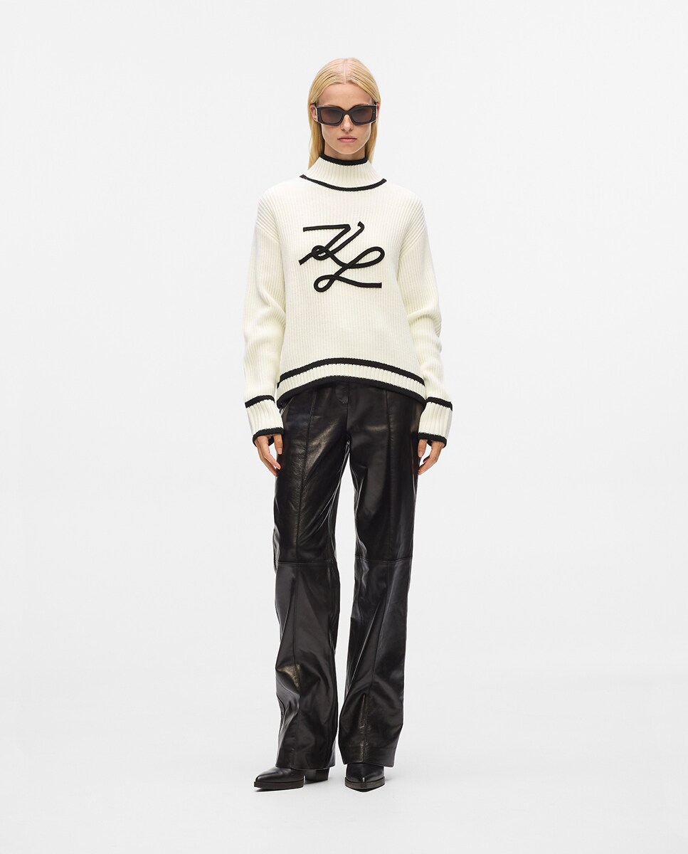 Camisola de Malha Canelada Autograph Cru-6