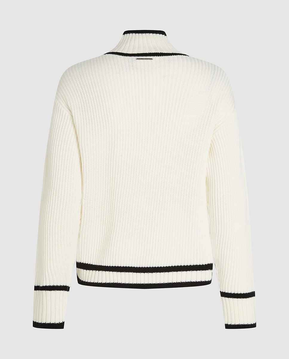 Sweatshirt de Malha Canelada Autograph Cru-5