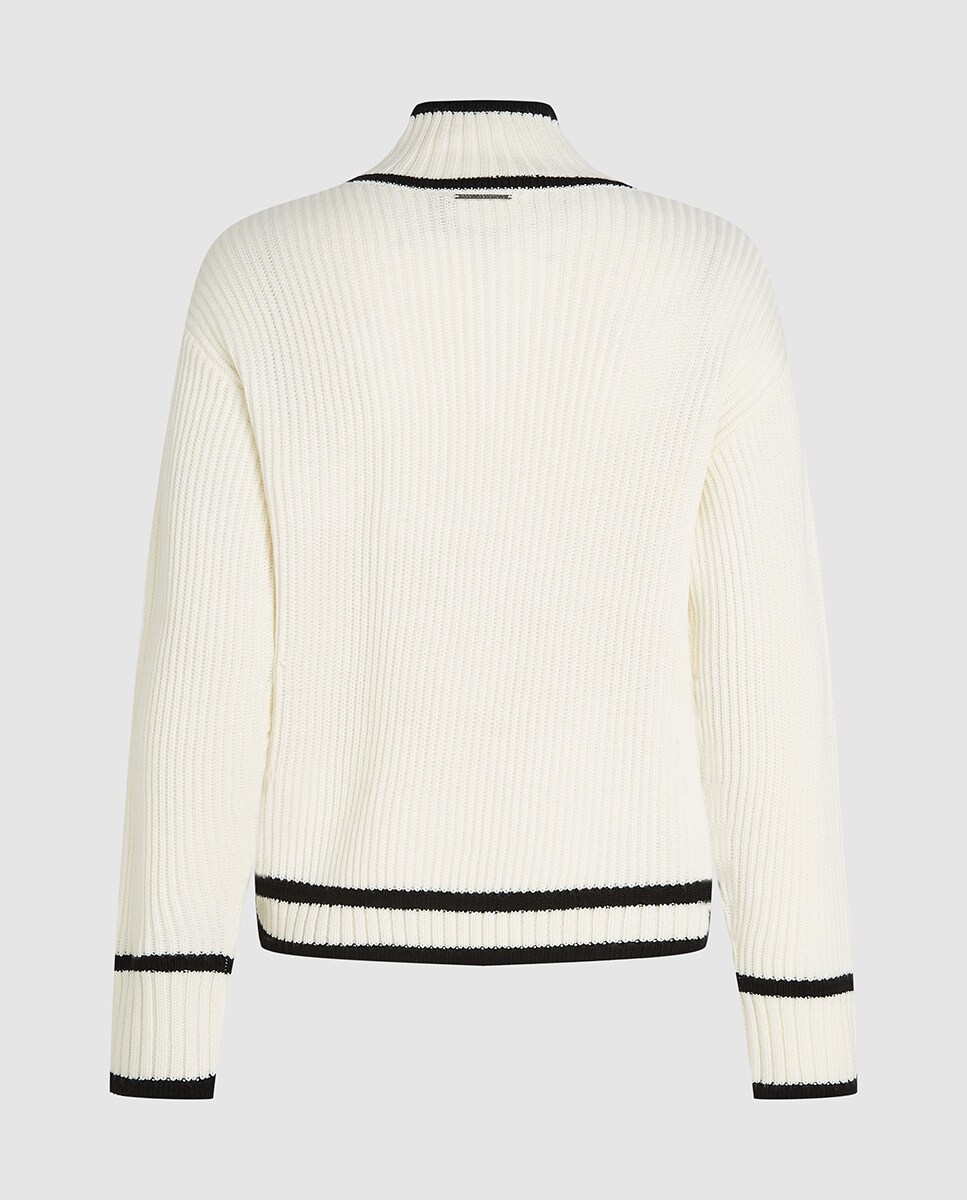 Camisola de Malha Canelada Autograph Cru-5