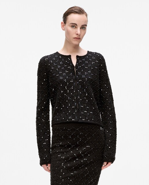 Imagem 0 de Cardigan com Efeito de Brilho