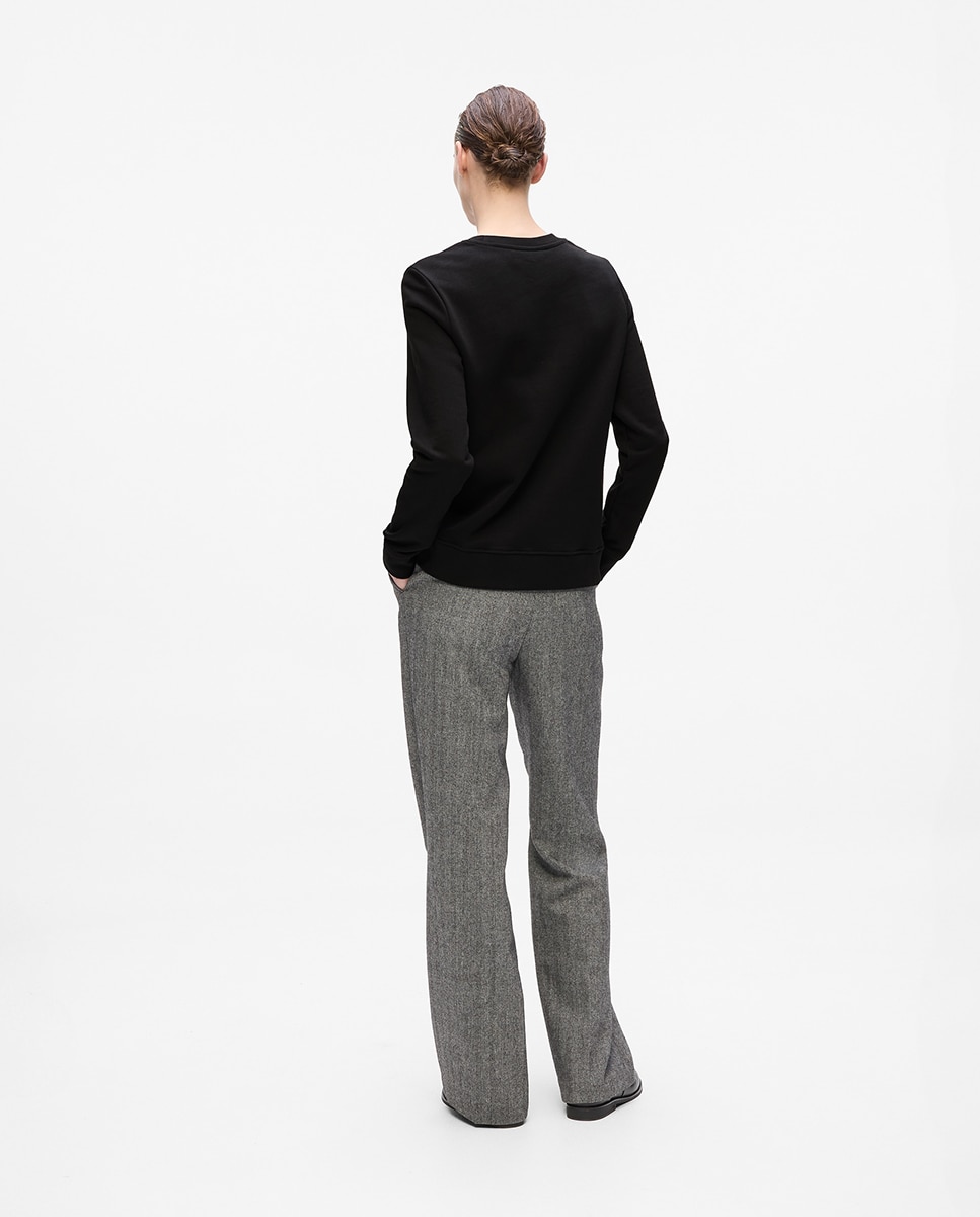 Sweatshirt com Apliques de Lantejoulas Preto-2