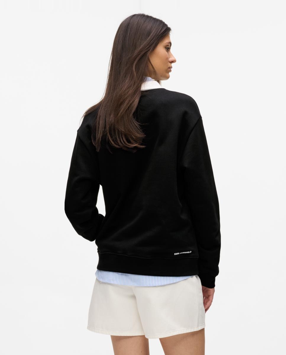 Sweatshirt Ikon com Detalhe na Gola Pretos-2