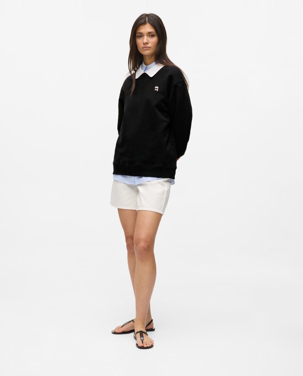 Sweatshirt Ikon com Detalhe na Gola Pretos-3