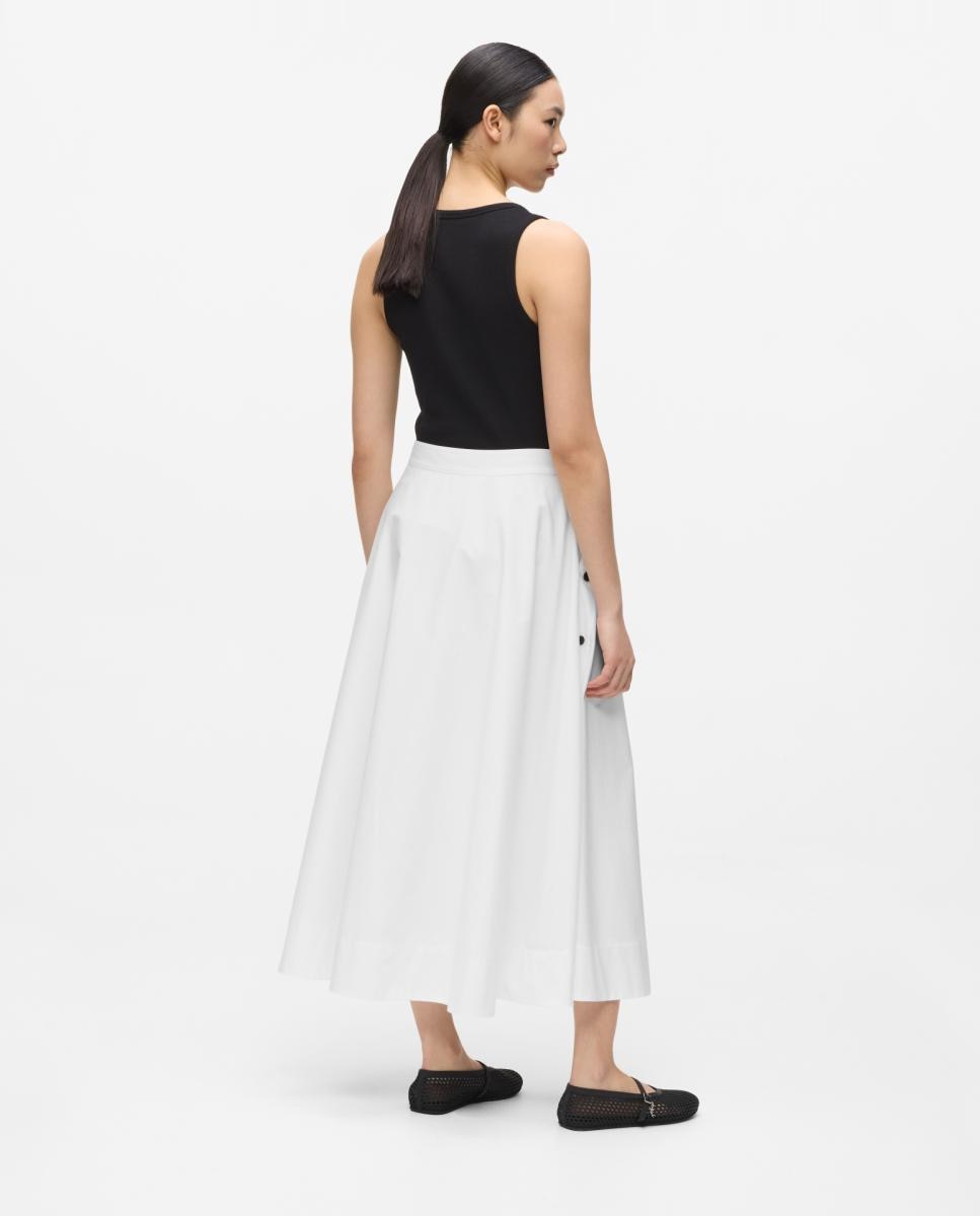 Saia Midi com Folhos Multicolor-2