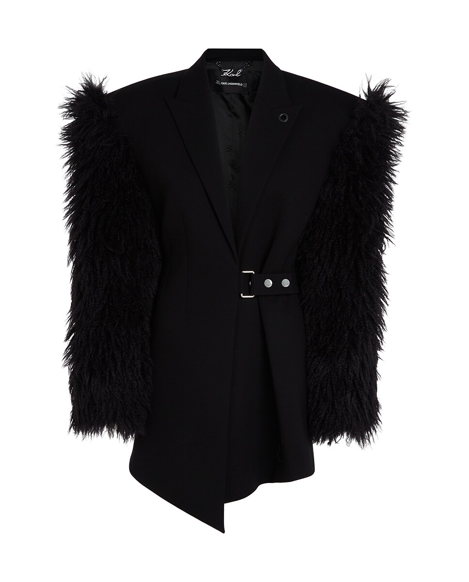 Vestido Tipo Blazer Preto-5