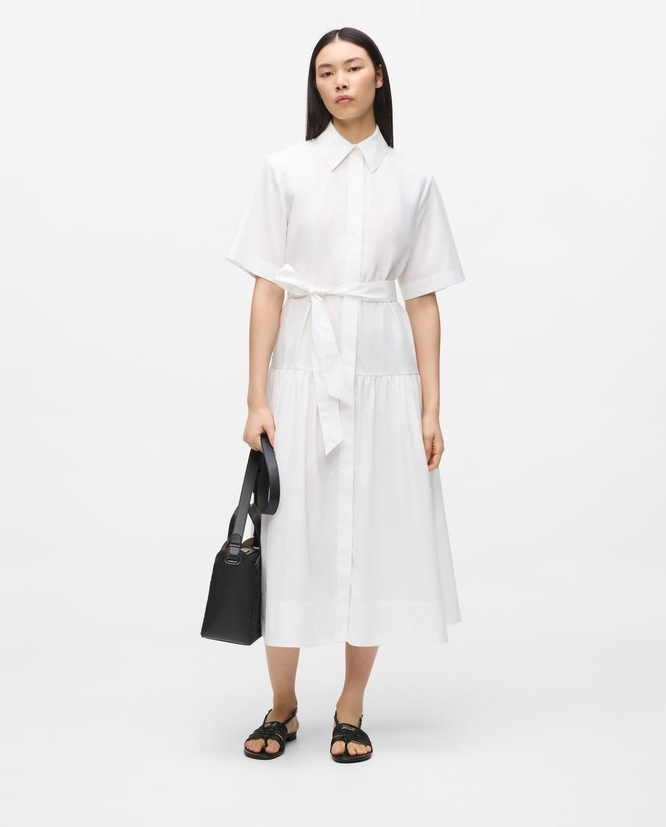 Vestido de mujer tipo camisa maxi - Karl Lagerfeld - Blanco Blanco-1