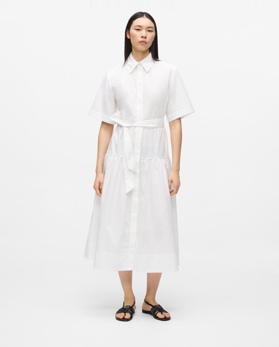 Vestido de mujer tipo camisa maxi - Karl Lagerfeld - Blanco Blanco-3