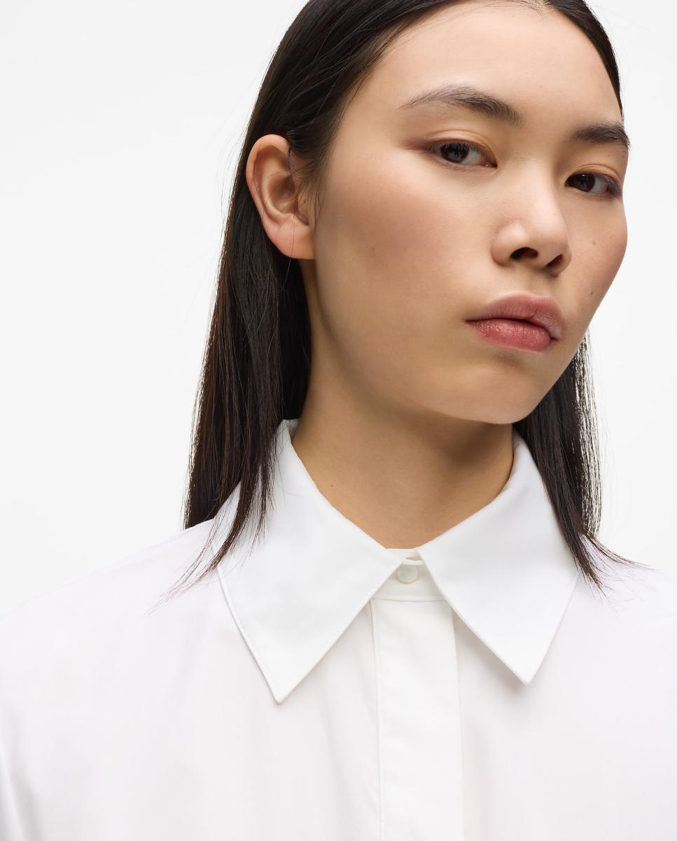 Vestido de mujer tipo camisa maxi - Karl Lagerfeld - Blanco Blanco-4