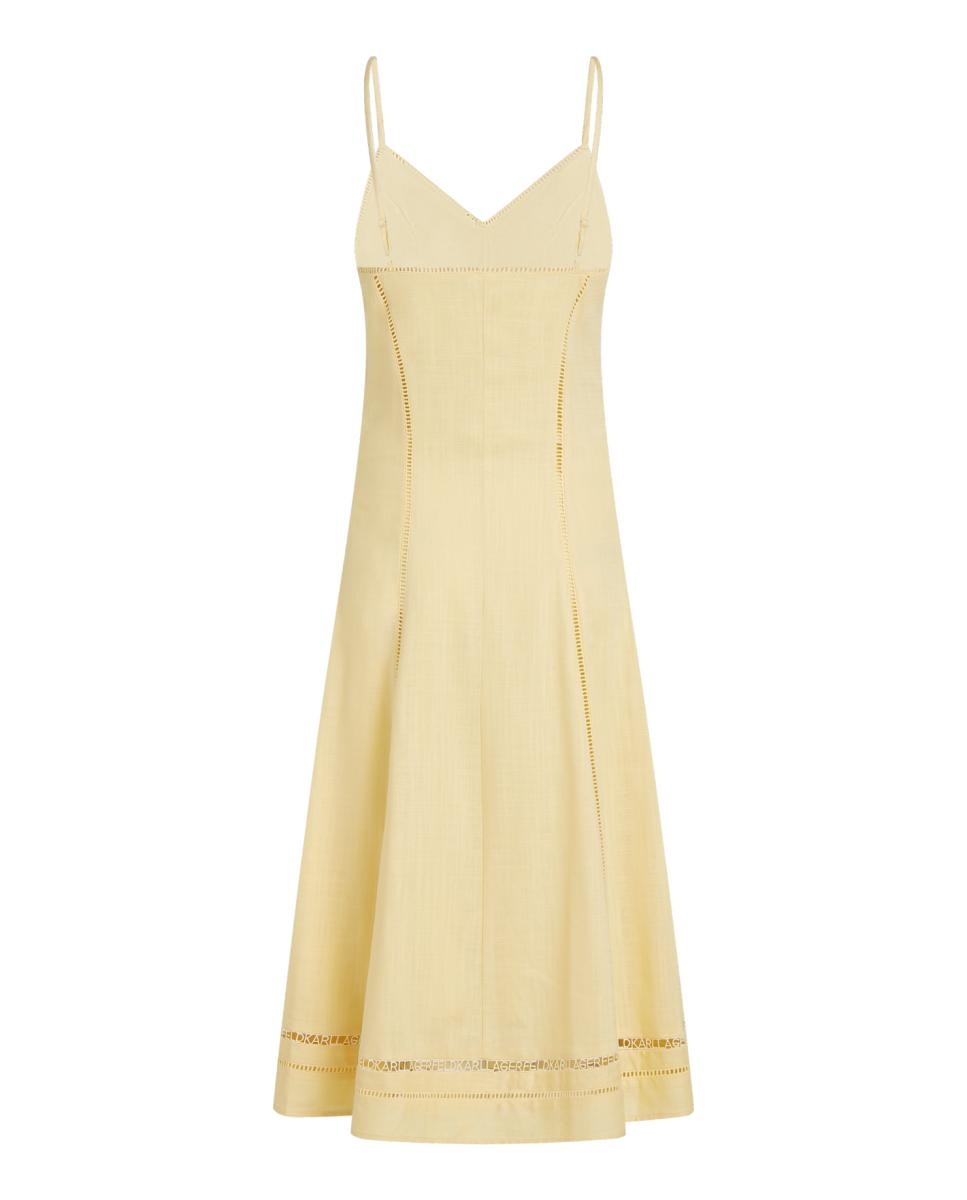 Vestido A-line Bordado Amarelo-6