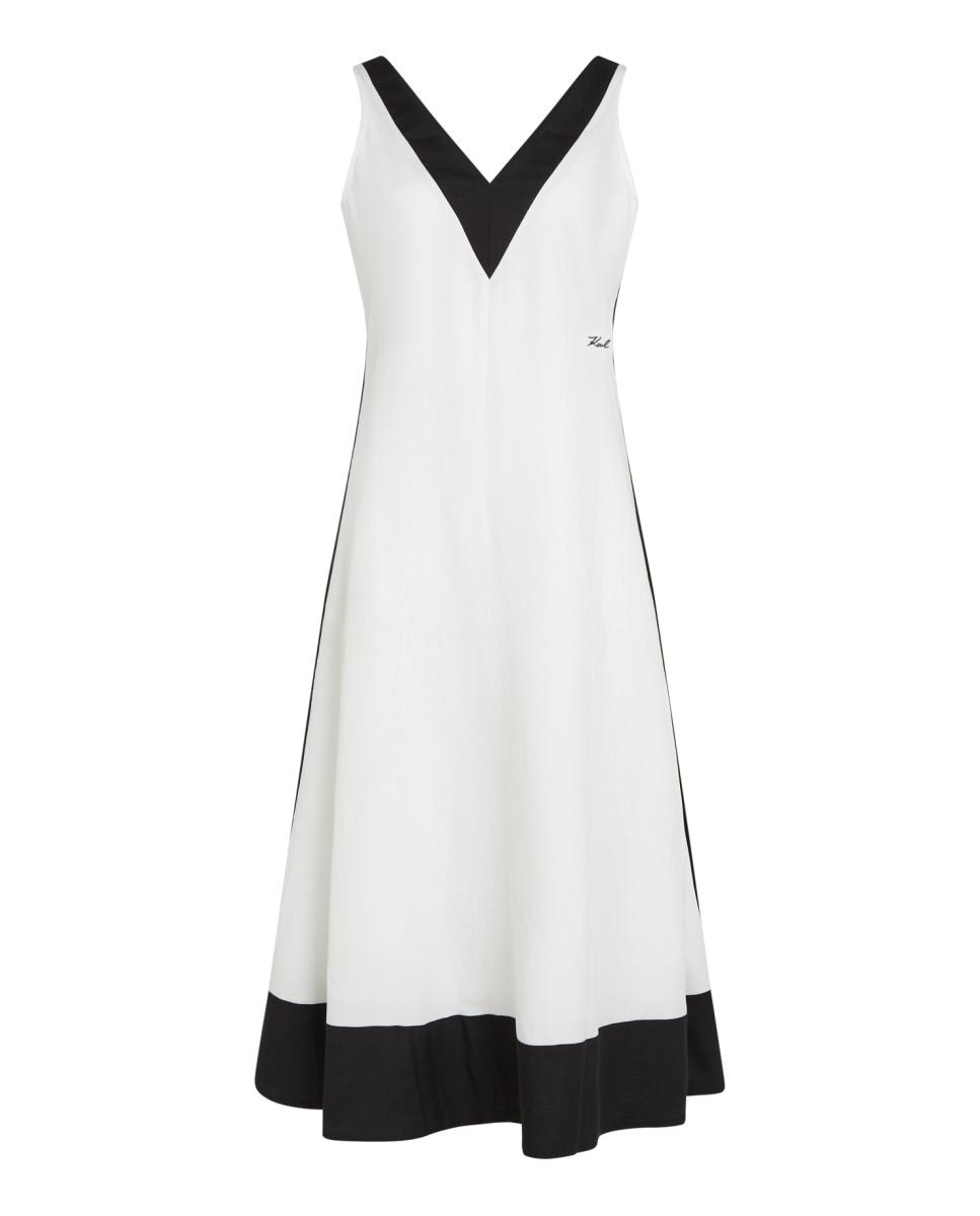 Vestido Maxi de Linho Multicolor-5