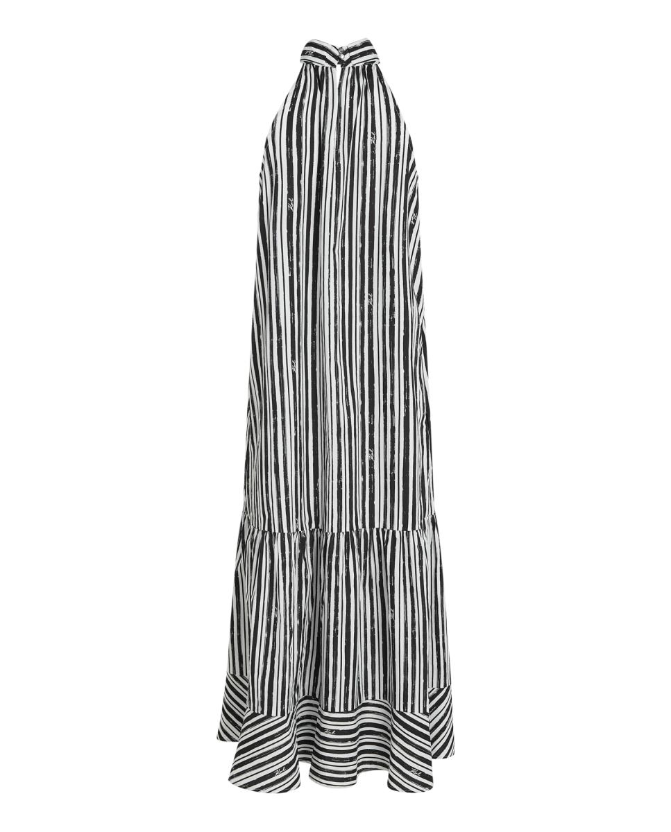 Vestido Fluido às Riscas Multicolor-6