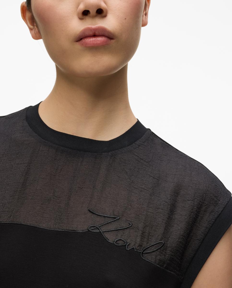 Vestido Tipo T-shirt KL Signature Preto-4