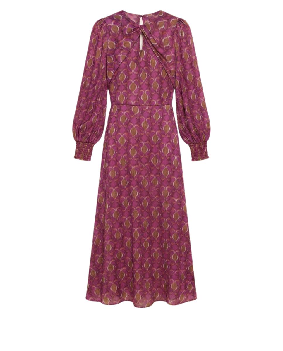 Vestido invitada con estampado geométrico - Polin et Moi - Rosa Rosa-7