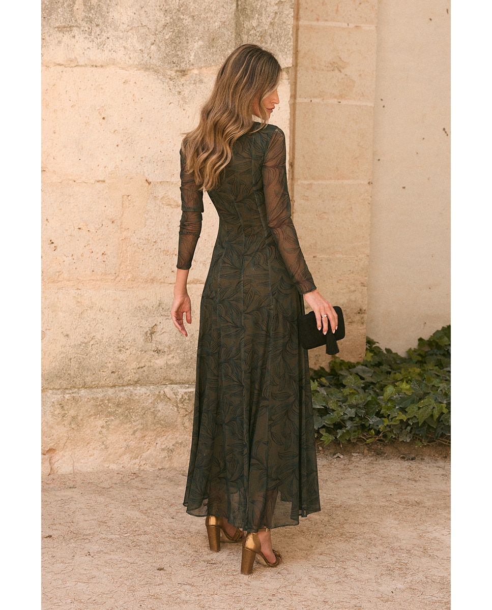 Vestido invitada tul - Polin et Moi - Kaki Kaki-2