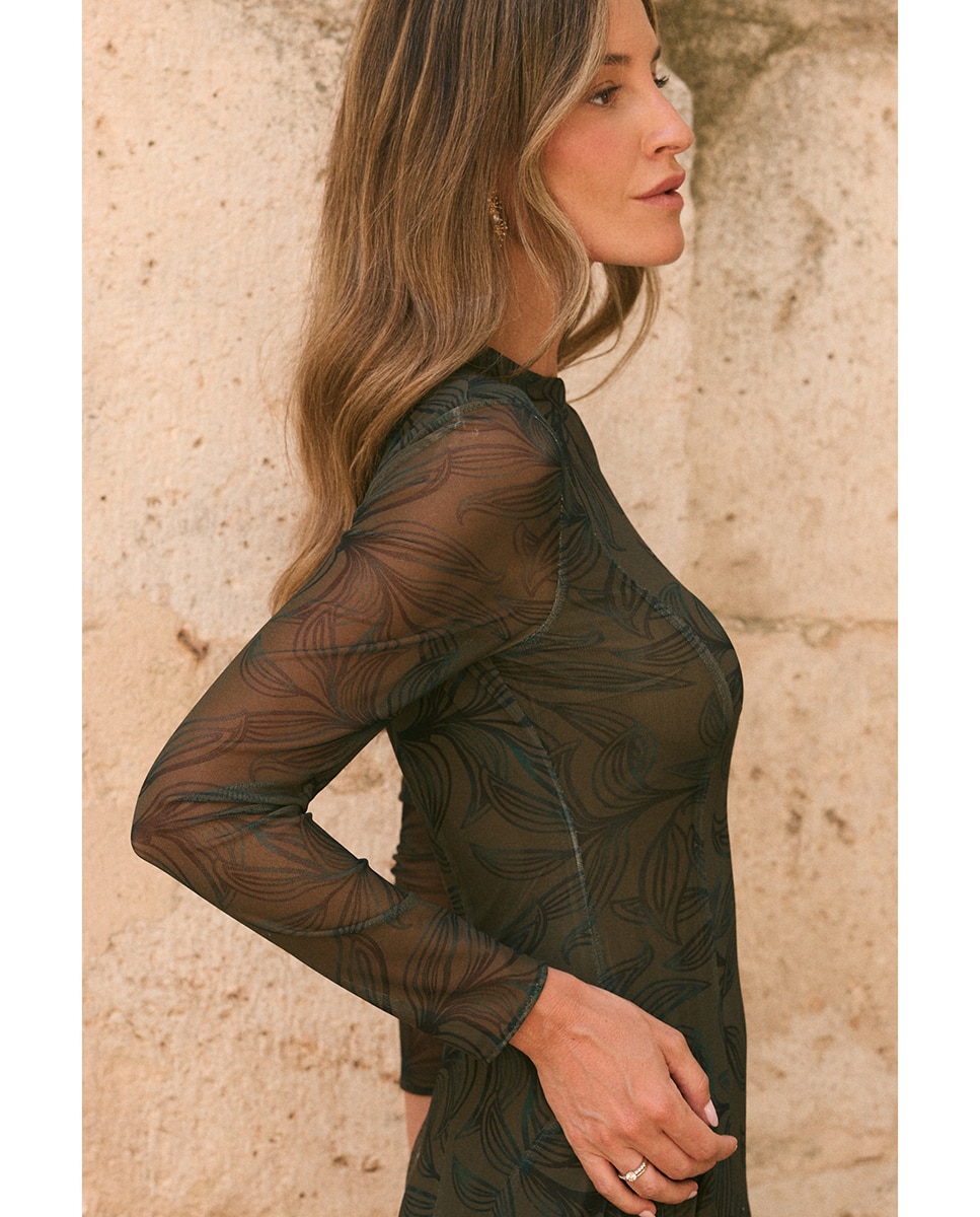 Vestido invitada tul - Polin et Moi - Kaki Kaki-6