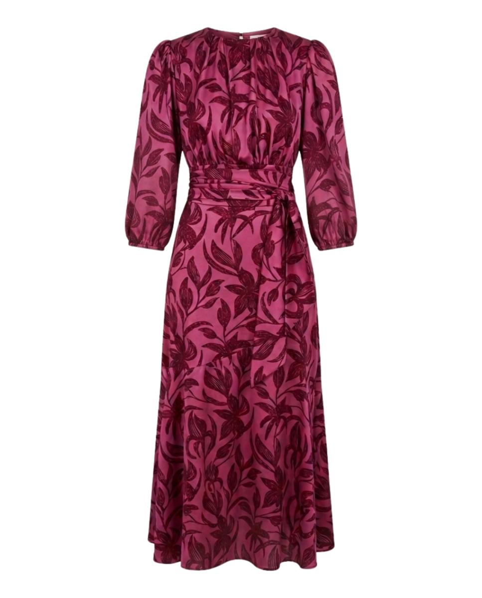 Vestido invitada estampado - Polin et Moi - Rosa Rosa-6