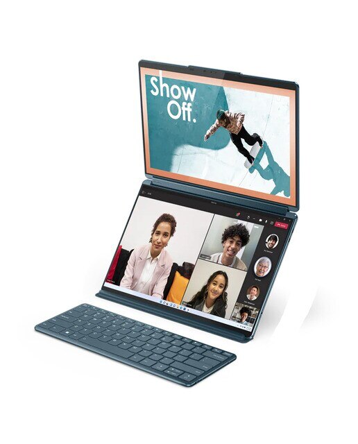 Portátil Lenovo Yoga Book 9 13IRU8, i7-1355U EVO, 16GB, 1TB SSD, 13,3", W11 Verde azulado-6
