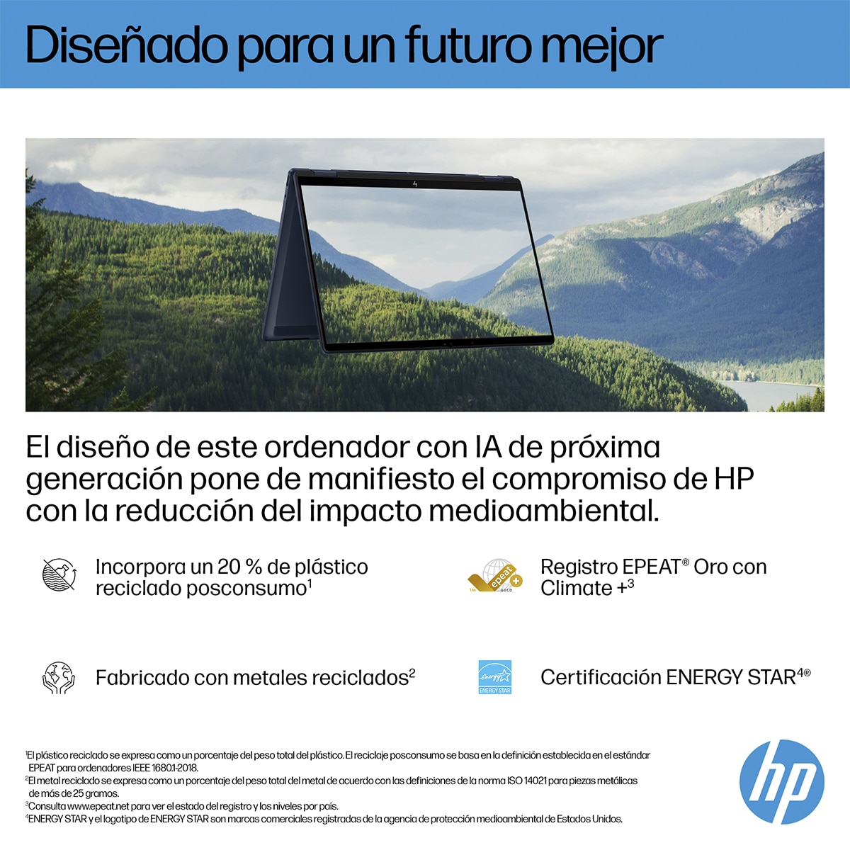 Convertible 2 en 1 HP OmniBook X Flip 14-fm0000ns, Copilot+PC, Intel Core Ultra 7 EVO 258V, 32GB, 1TB SSD, 14" OLED, W11 Azul-9