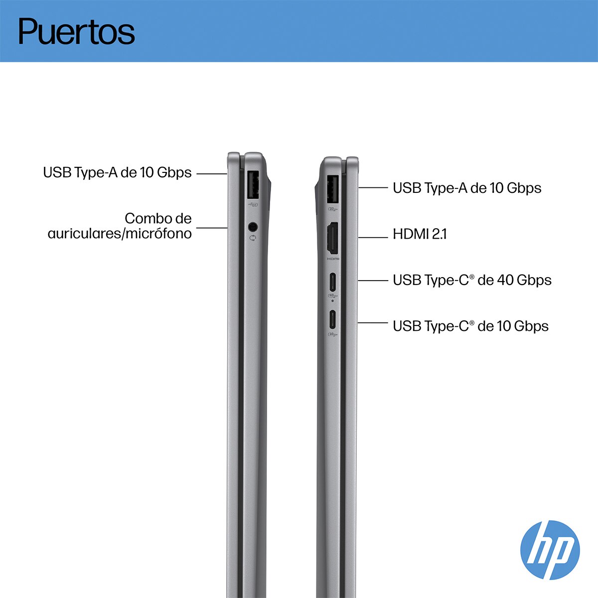 Convertible 2 en 1 HP OmniBook X Flip 16-ar0001ns, Copilot+PC, Ryzen IA 7-350, 16GB, 1TB SSD, 16" OLED, W11 Plata-6