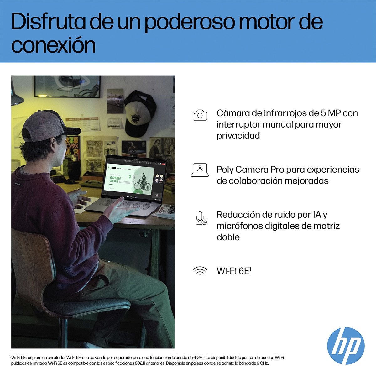 Convertible 2 en 1 HP OmniBook X Flip 16-ar0001ns, Copilot+PC, Ryzen IA 7-350, 16GB, 1TB SSD, 16" OLED, W11 Plata-8