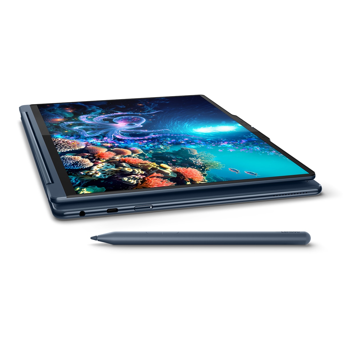 Convertible 2 en 1 Lenovo Yoga 9 14ILL10 Copilot+PC, Intel Core Ultra 7-258V, 32GB, 1TB SSD, 14", W11 Cosmic Blue-3