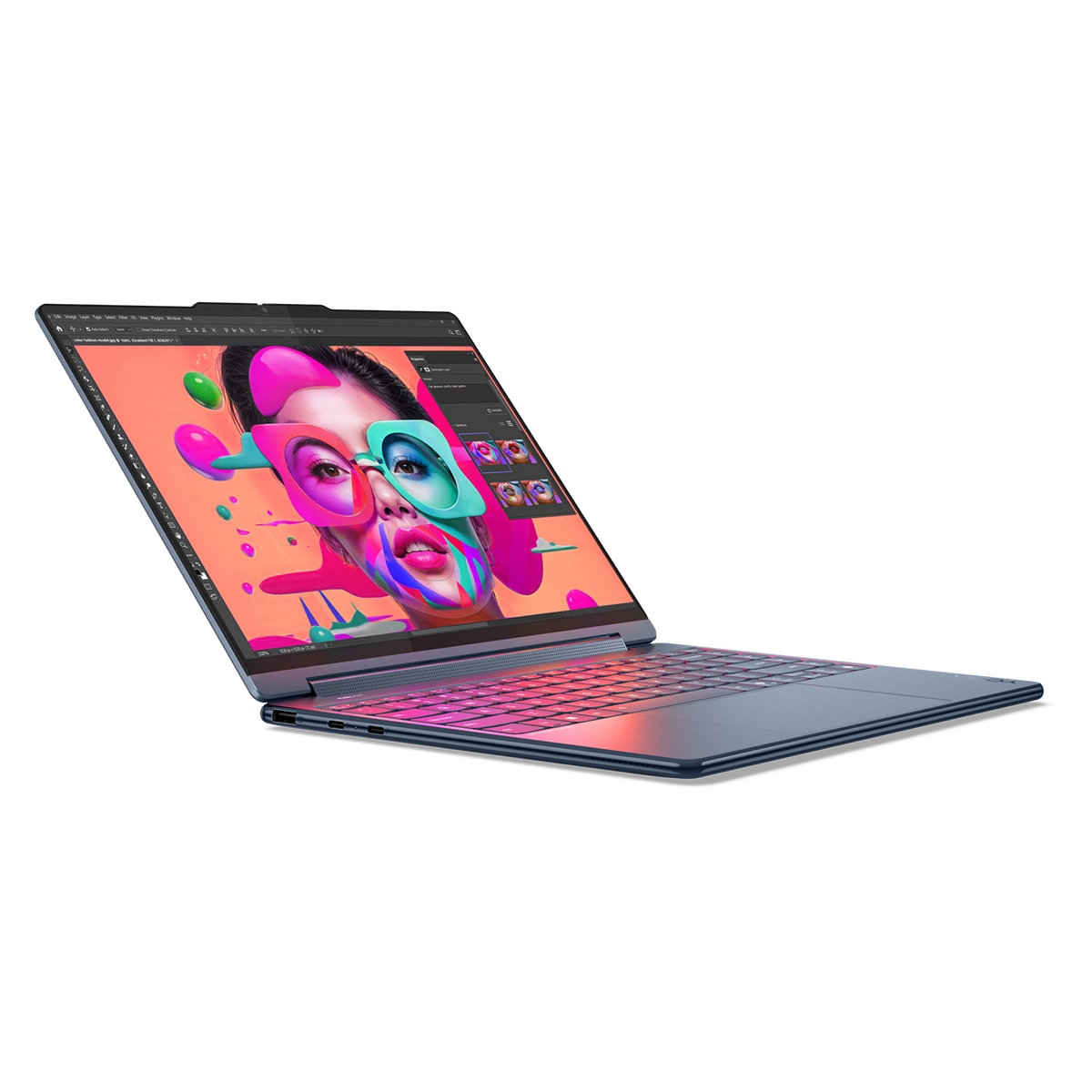 Convertible 2 en 1 Lenovo Yoga 9 14ILL10 Copilot+PC, Intel Core Ultra 7-258V, 32GB, 1TB SSD, 14", W11 Cosmic Blue-5