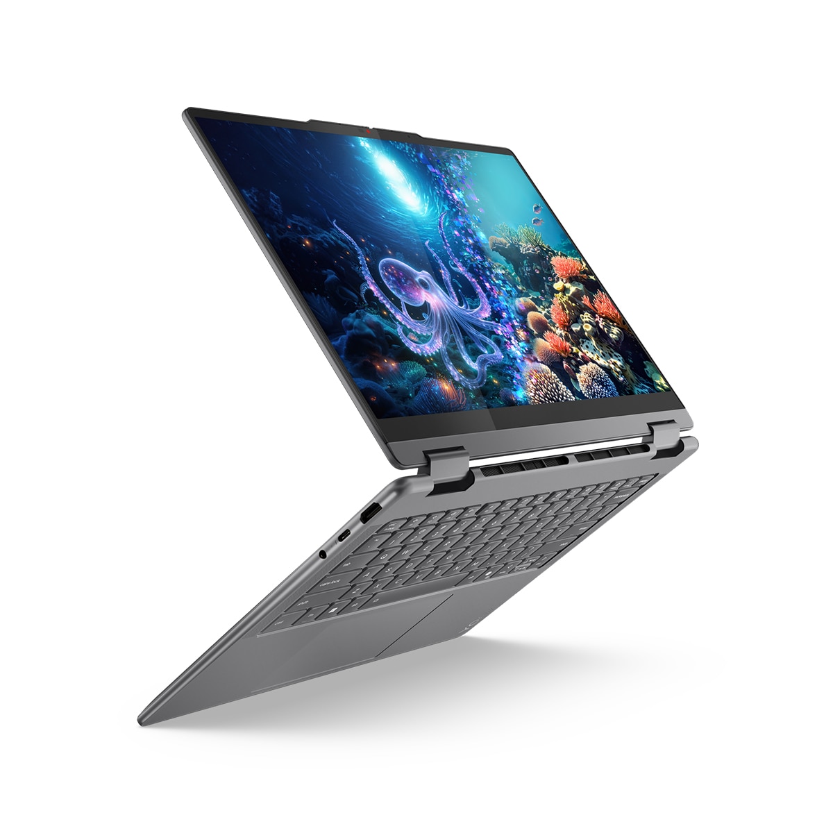 Convertible 2 en 1 Lenovo Yoga 7 14ILL10, Copilot+ PC, Intel Core Ultra 5-226V, 16GB, 512GB SSD,  14" OLED, W11 Gris-3
