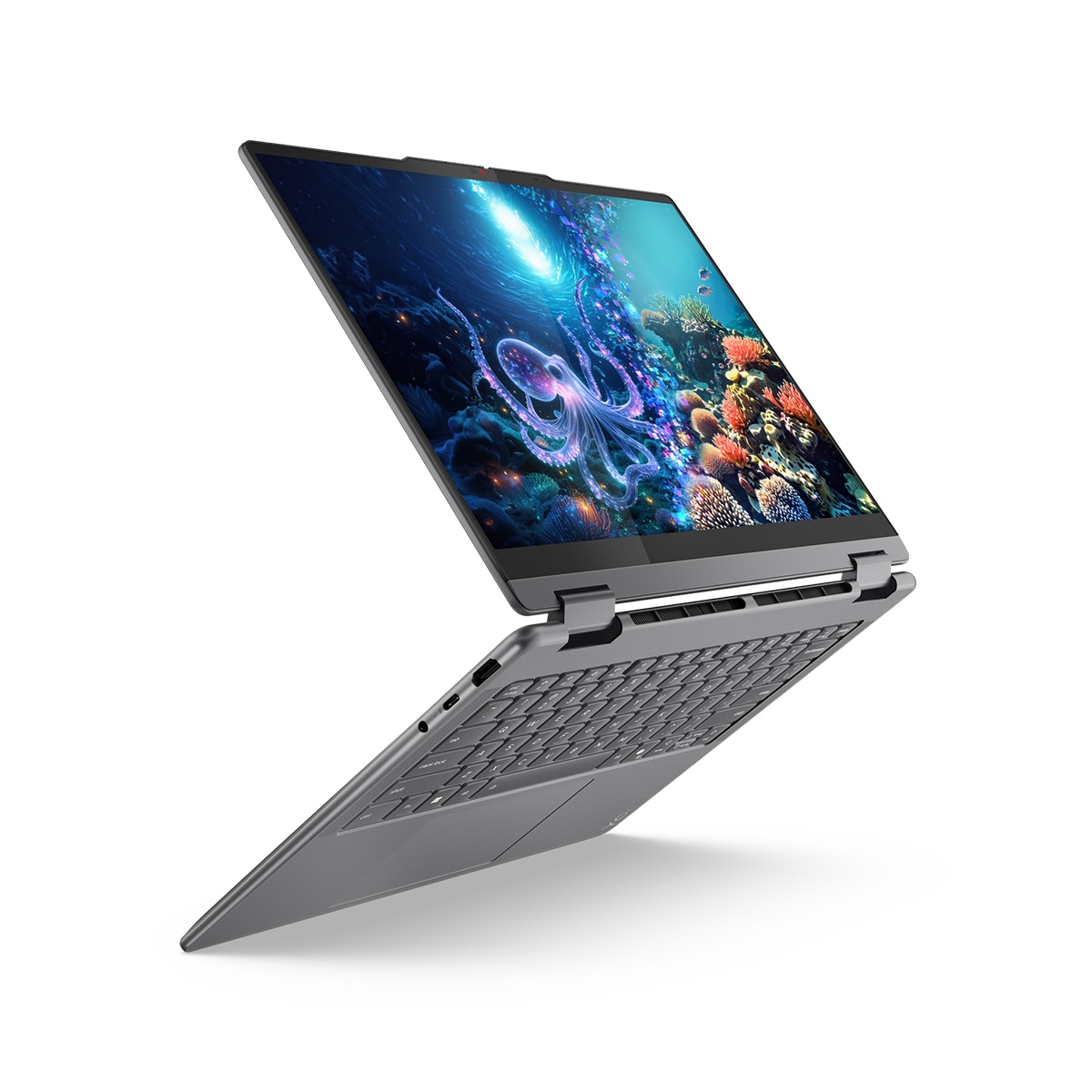 Convertible 2 en 1 Lenovo Yoga 7 14ILL10, Copilot+ PC, Intel Core Ultra 7-258V, 32GB, 1TB SSD,  14" OLED, W11 Gris-2