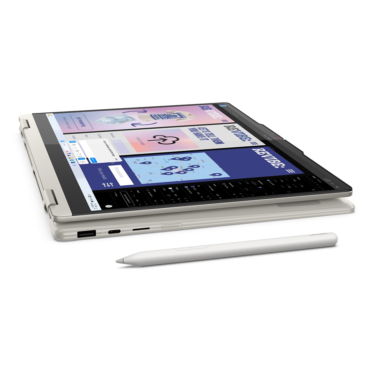 Convertible 2 en 1 Lenovo Yoga 7 14ILL10, Copilot+ PC, Intel Core Ultra 7-258V, 32GB, 1TB SSD, 14" OLED, W11 Gris-5