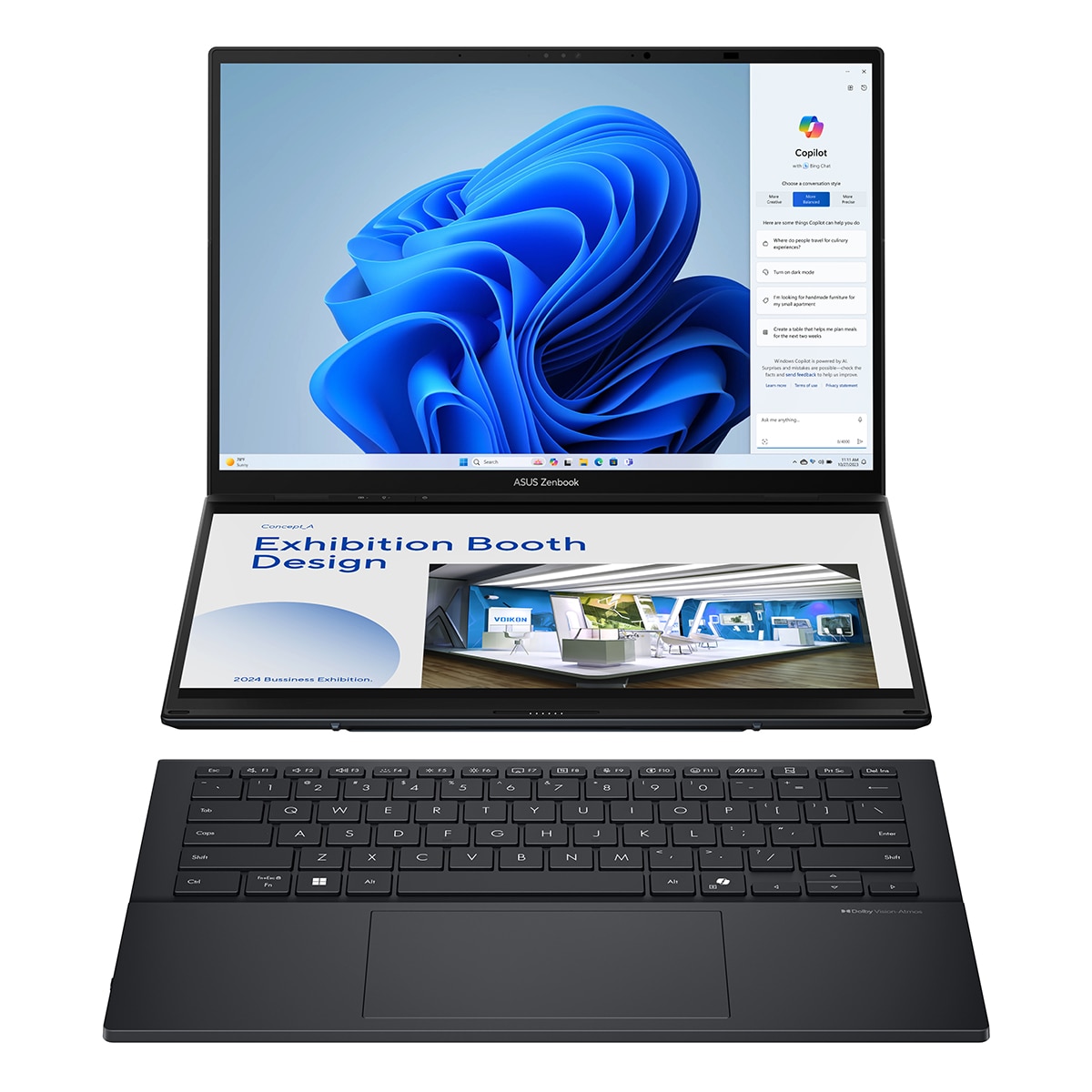 Imagen 0 de Portátil ASUS Zenbook Duo UX8406CA-QL335W, Intel Core Ultra 7-255H, 32GB, 1TB SSD, 14" OLED, W11