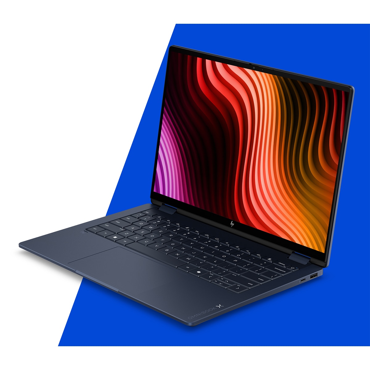 Convertible 2 en 1 HP OmniBook X Flip 14-kb0000ns, Copilot+ PC, Intel Core Ultra 9 386H, 32GB, 1TB SSD, 14" OLED, W11, Sin cargador Azul-7
